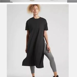Athleta Sedona Sweatshirt Dress Black- Size Small